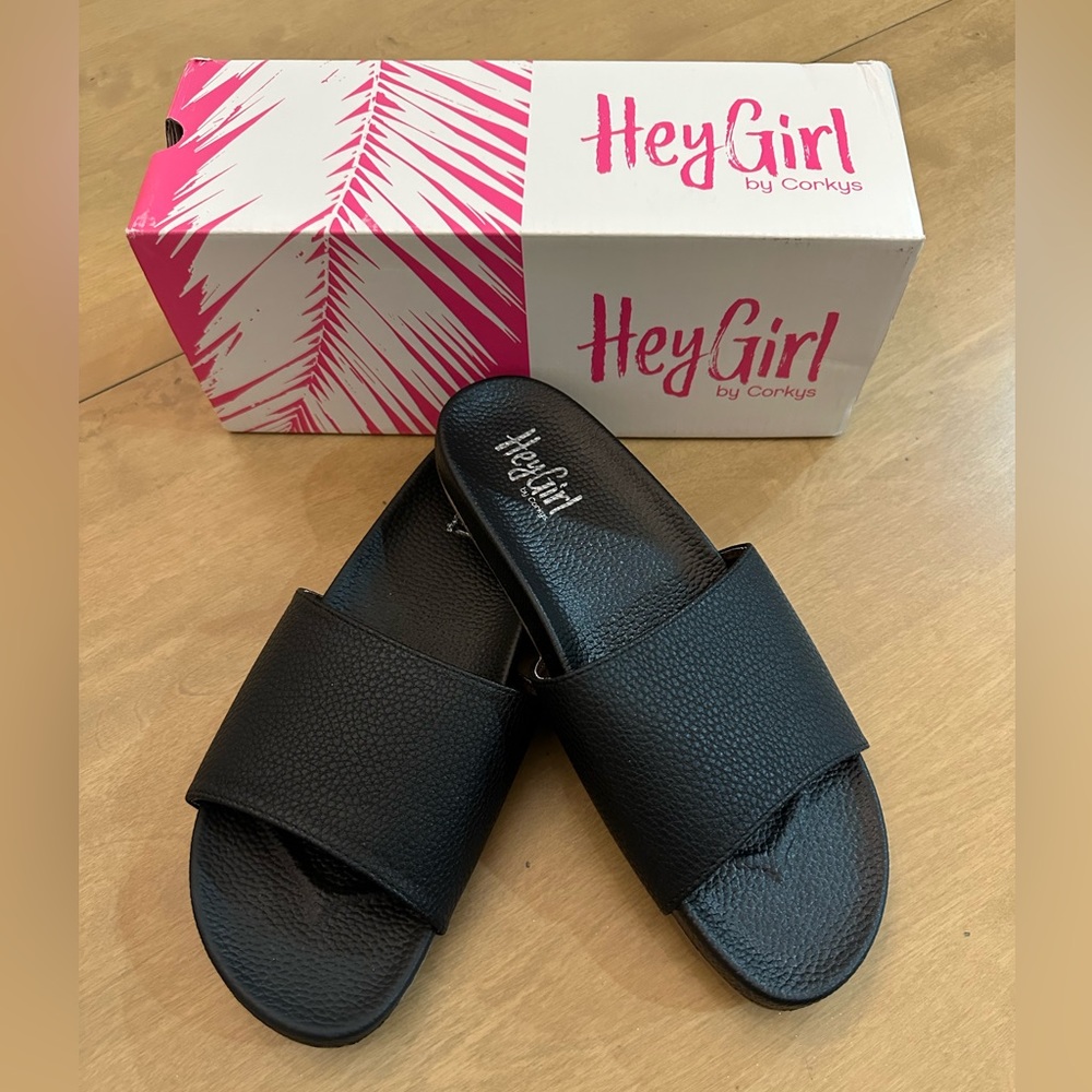 Hey Girl Black Sandals